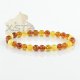 Round mix amber beads bracelet